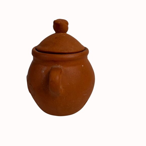 Garlic Keeper Terra Cotta Clay Pot Red Kitchen Gadget Storage Home Decor Cooking - Picture 13 of 13